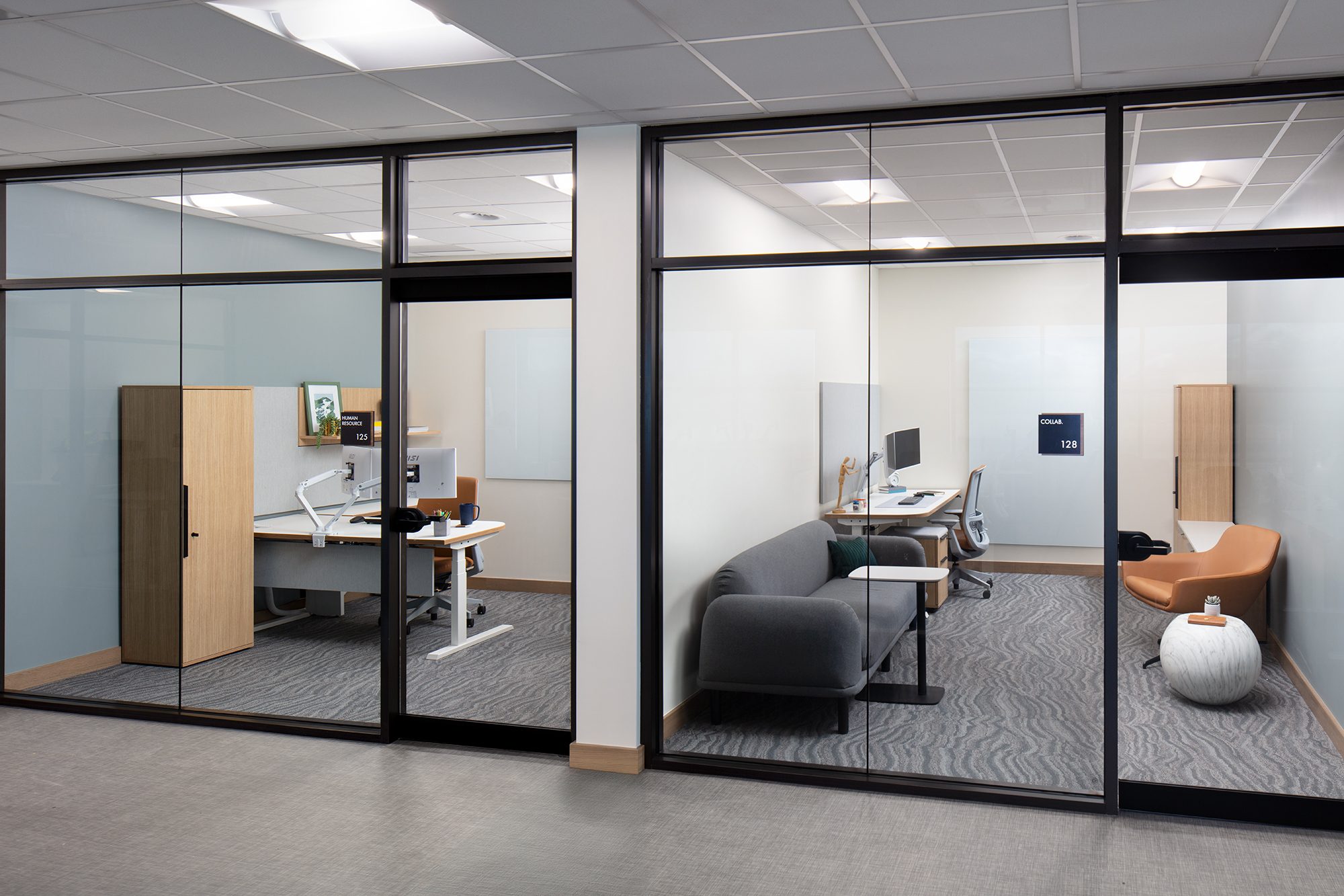 Architectural wall offices — High Valley Transit installation